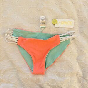 NWT L-Space Reversible Bikini Bottom - Mint / Coral - SMALL